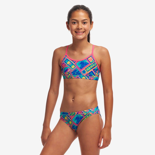 Funkita Girls Racerback Two Piece - Coco Canel