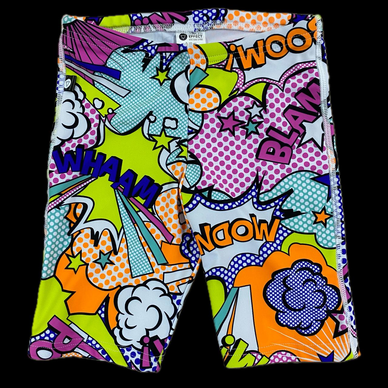 Rippled Effect Mens Jammers Comic Strip