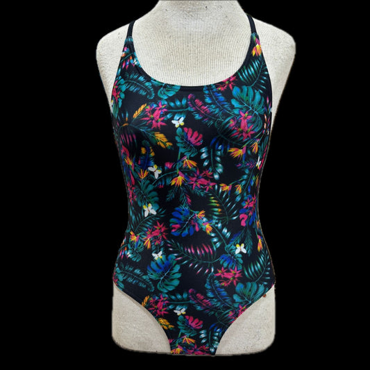 Rippled Effect Girls One Piece - Butterflies