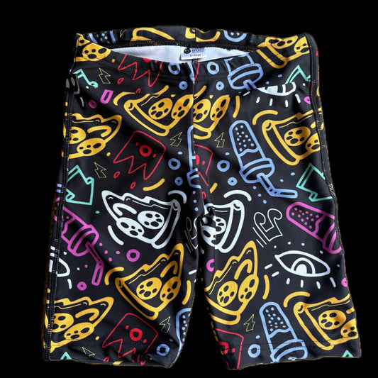 Rippled Effect Boys Jammers - Pizza party