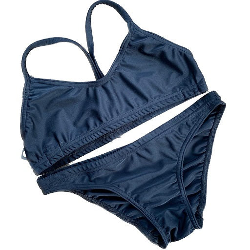 Rippled Effect Womens Two-Piece - Black