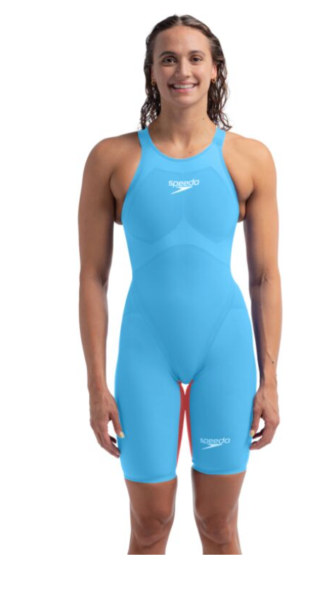 Speedo Women's Fastskin LZR Pure Valor 2.0 Openback Kneeskin - picton blue/red