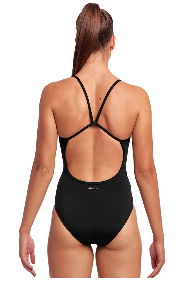 Funkita Womens One Piece Single Strap - Still Black