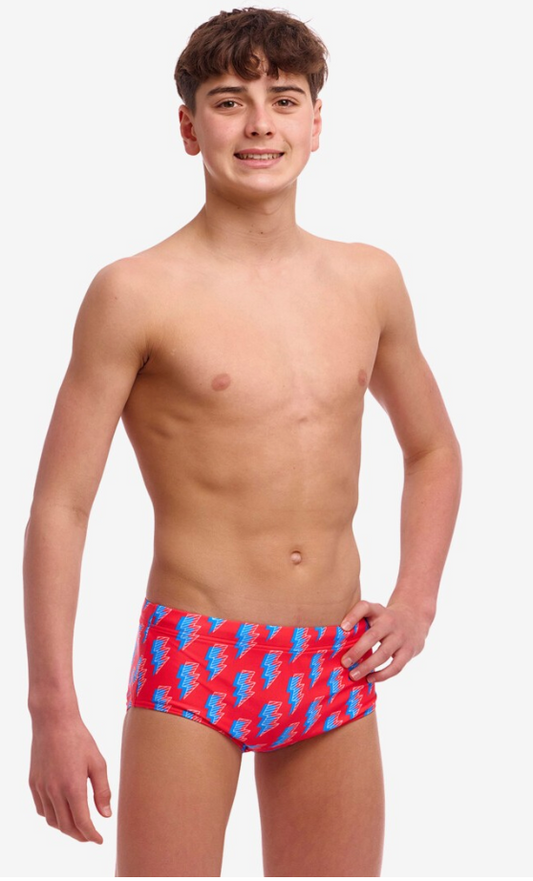 Funky Trunks Boys Sidewinder Trunks - Hot Volt