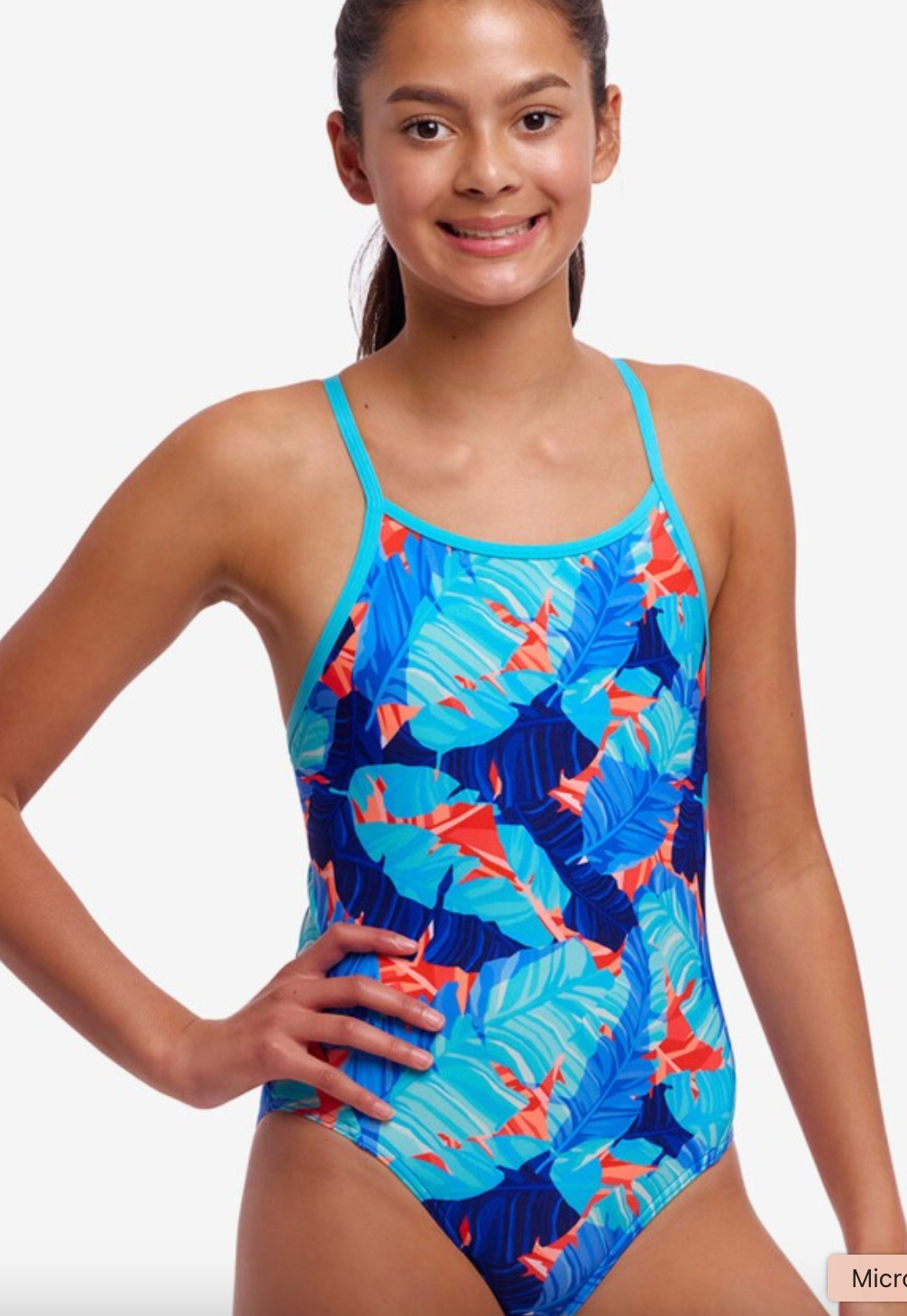 Funkita Girl's Diamond Back One Piece - Lotsa Leaves