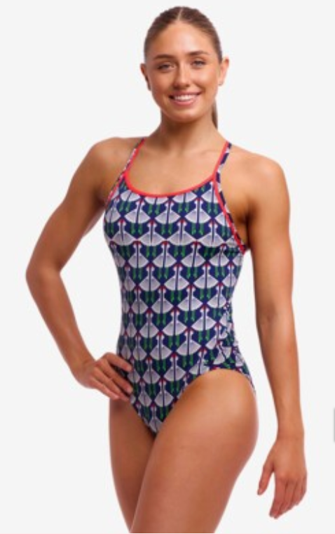 Funkita Womens Diamond Back One Piece - Sitting Duck