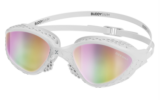 Buddyswim OzeanX Goggles white/iridium mirror