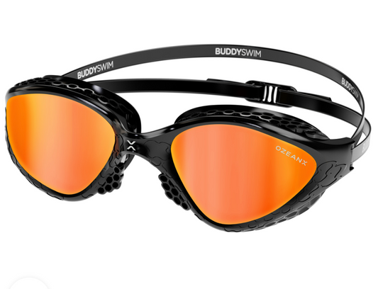 Buddyswim OzeanX Goggles Bk/orange mirror