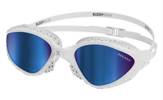 Buddyswim OzeanX Goggles white/blue mirror
