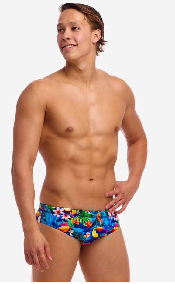 Funky Trunks Mens Seamed Brief - Birdie Wordie