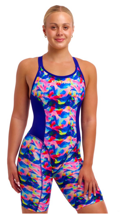 Funkita Womens Fast Legs Knee Suit - Wet Wave