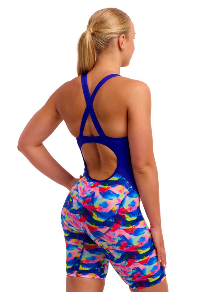 Funkita Womens Fast Legs Knee Suit - Wet Wave