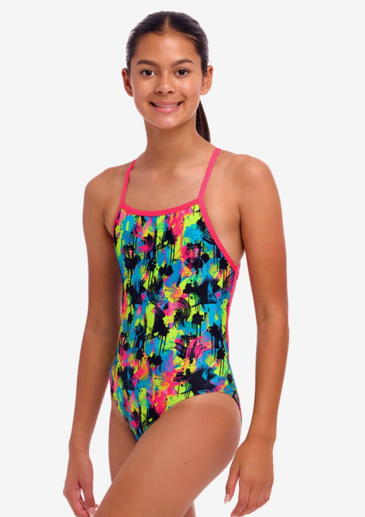 Funkita Girls Strapped In One Piece - Blotchy Babe