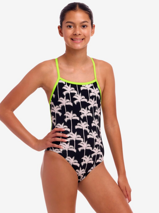 Funkita Girls Strapped In One Piece - Palm Night