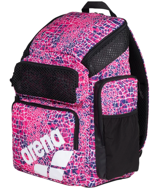 Arena One Go Backpack 45L: Snake Pink