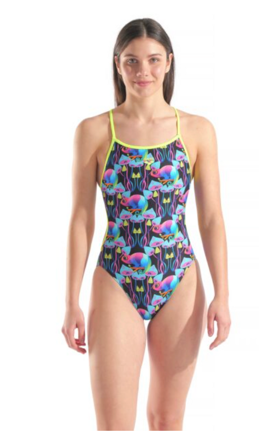 Arena Womens Multi Chameleons lace back