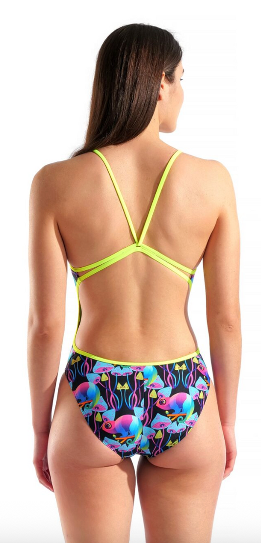 Arena Womens Multi Chameleons lace back