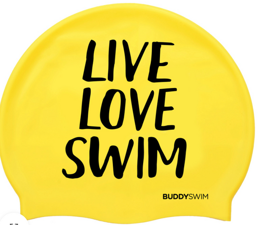 Buddyswim Live Love Swim Silicone cap