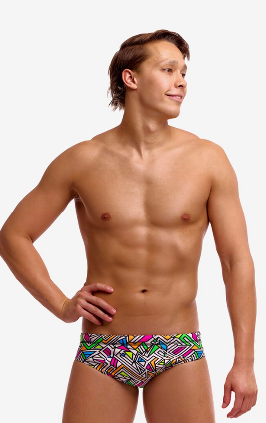 Funky Trunks Mens Seamed Brief - Bitsy Boss