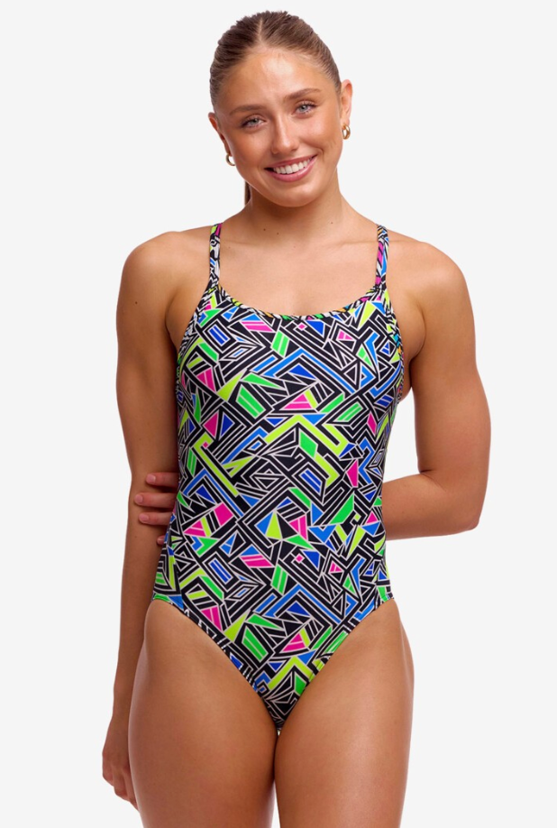Funkita Womens Diamond Back One Piece - Bits of Peace