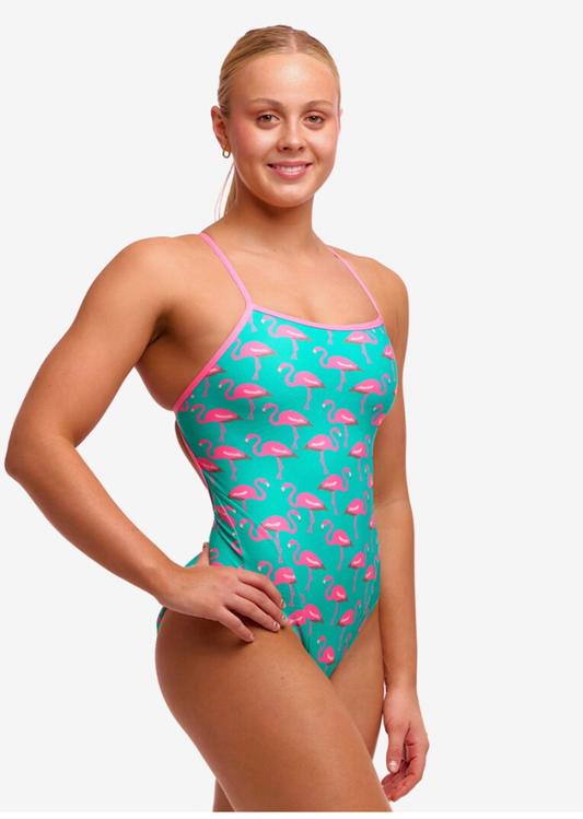 Funkita Womens One Piece Single Strap - Go Flamingo