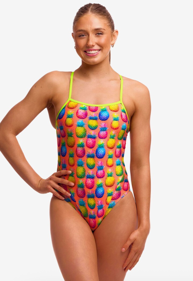 Funkita Womens One Piece Single Strap - Pinky Piney