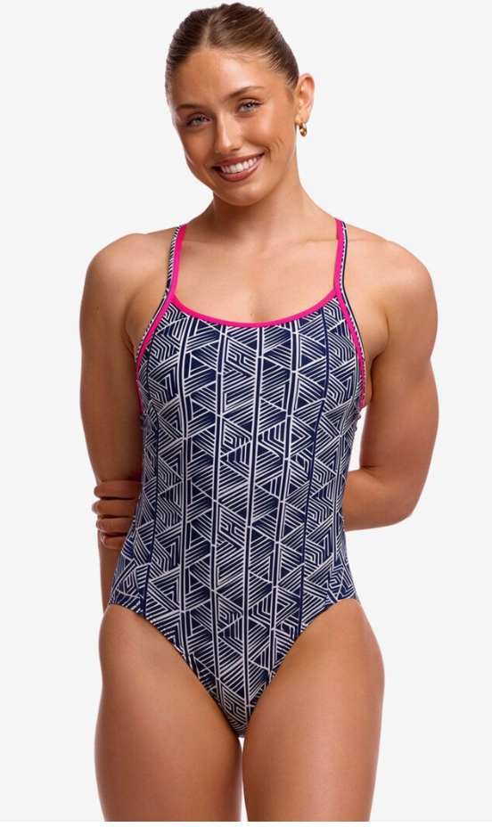 Funkita Womens Diamond Back One Piece - Stickler