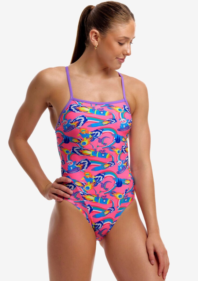 Funkita Womens One Piece Single Strap - Sweet Surfers