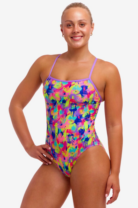 Funkita Womens One Piece Single Strap - Mess Match