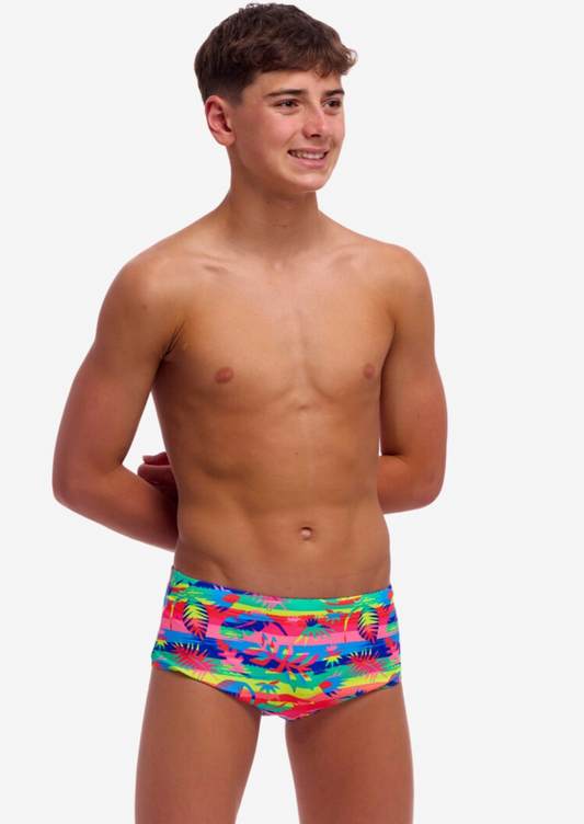 Funky Trunks Boys Sidewinder Trunks - Free Foliage