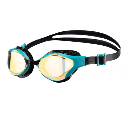 Arena Air-Bold Swipe Mirror Goggles - Yellow/Copper/Green Lake