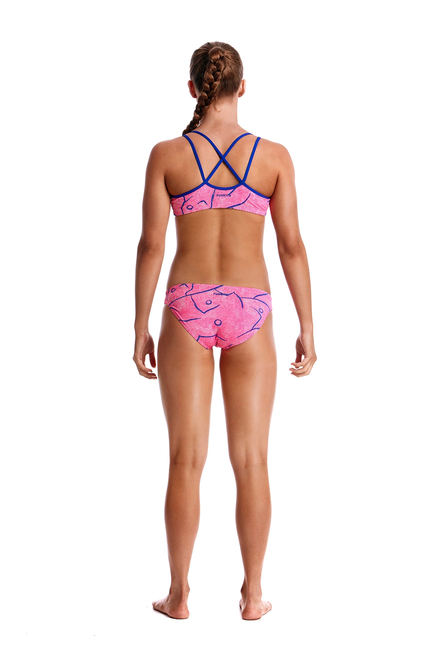 Funkita Girls Criss Cross Two Piece - Rock Salt