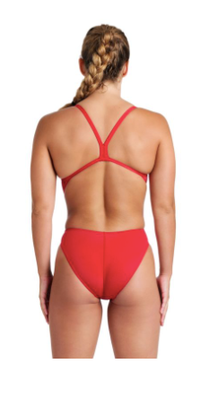 Arena Womens One Piece Challenge Team Solid - Red/White