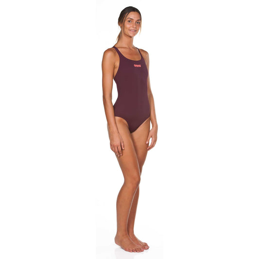 Arena Girls Solid Swim Pro One Piece (Junior) - Red Wine