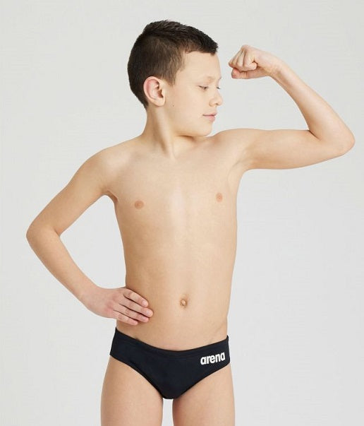 Arena Boys Swim Solid Brief - Black/White