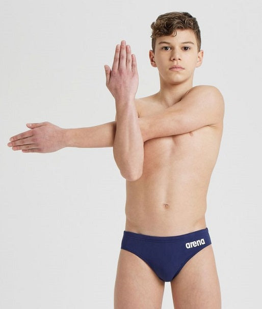 Arena Boys Swim Solid Brief - Navy/White