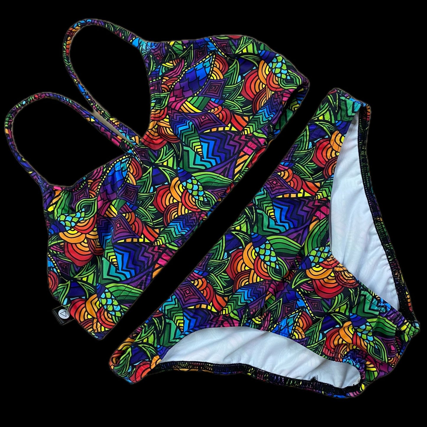 Rippled Effect Girls Two-Piece: Colour explosion