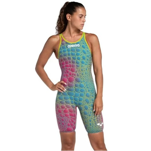 Arena Women's Powerskin Carbon Air 2 Open Back - Limited Edition Aurora Caimano