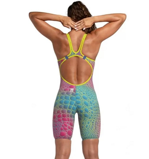 Arena Women's Powerskin Carbon Air 2 Open Back - Limited Edition Aurora Caimano