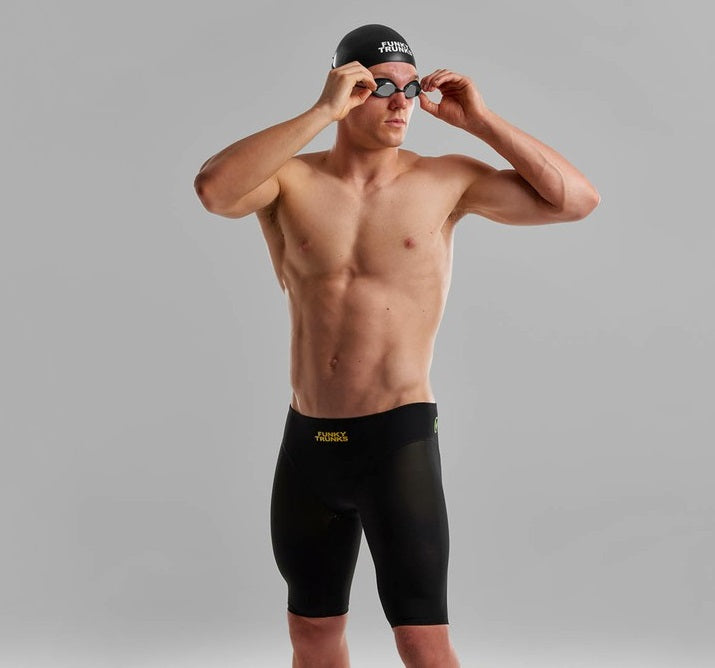 Funky Trunks Mens Apex Viper Racing Jammers - Black Attack