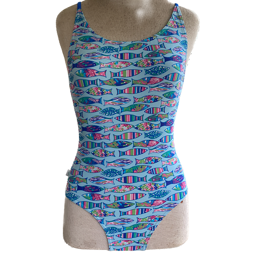 Rippled Effect Womens One Piece Fish