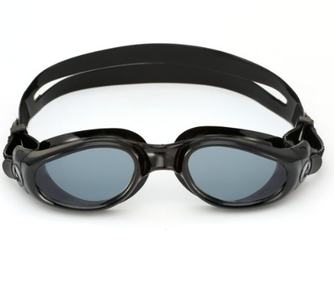 Aquasphere Kaiman - Smoke Lens - Black/Black Swim Goggles