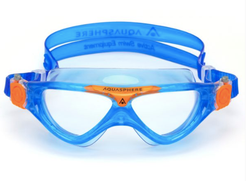 Aquasphere Vista Junior - Clear Lens - Blue/Orange Swim Mask