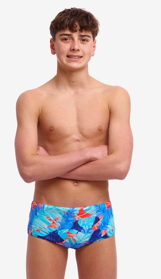 Funky Trunks Boys Sidewinder Trunks - Lotsa Leaves