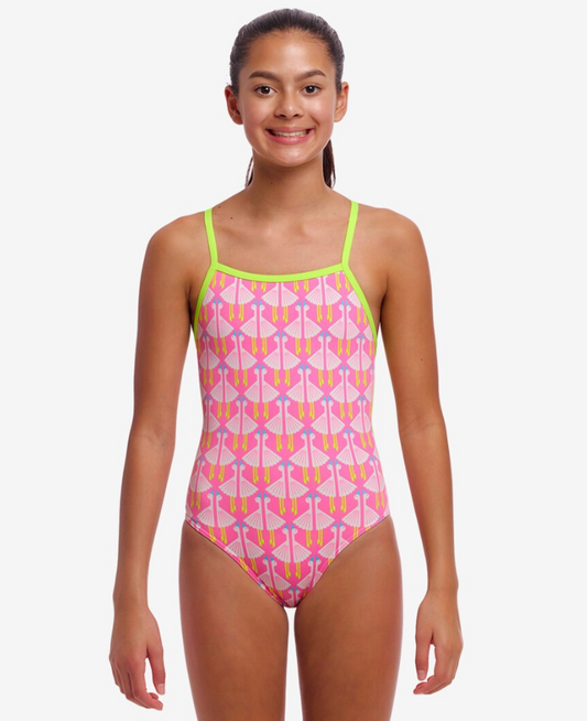 Funkita Girls Strapped In One Piece - Duck Duck Goose