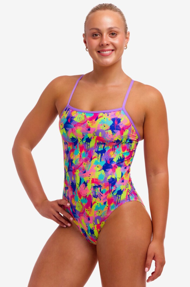 Funkita Womens One Piece Single Strap - Mess Match