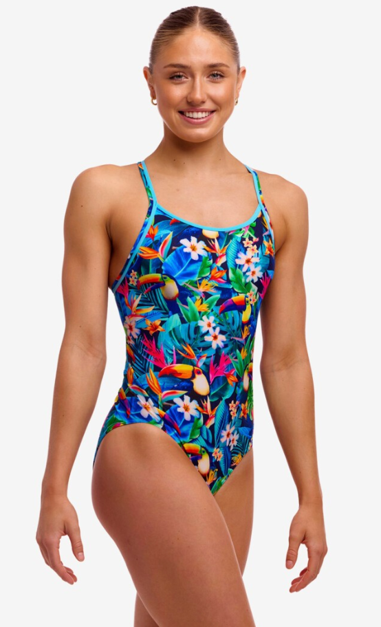 Funkita Womens Diamond Back One Piece - Birdie Wordie