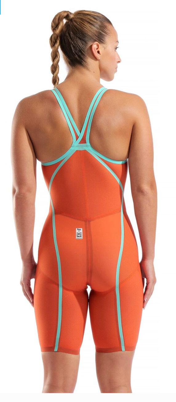 Arena Powerskin Carbon Glide Open Back - Sunset Coral