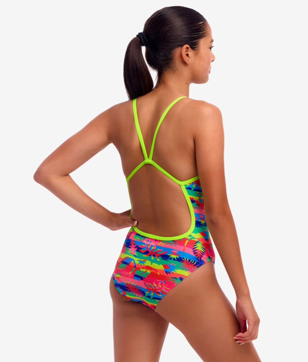 Funkita Girl's Single Strap One Piece - Free Foliage