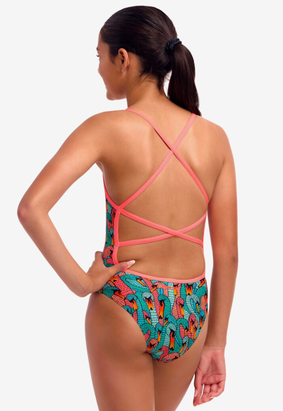 Funkita Girls Strapped In One Piece - Swan SeeSwan